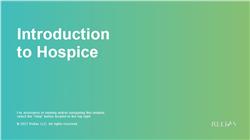 Introduction to Hospice